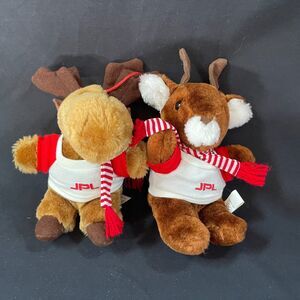NASA JPL Jet Propulsion Laboratory Plush Moose and Deer Stuffed Toys 5” Lot of 2